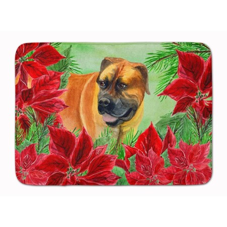 Carolines Treasures Boerboel Mastiff Poinsettas Machine Washable Memory Foam Mat CK1295RUG
